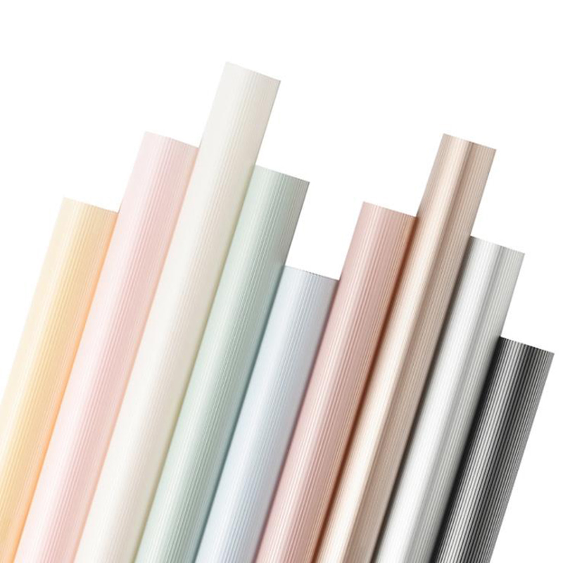 MYHC-04 Haze Line Solid Color Vertical Pattern na Flower Packaging Film