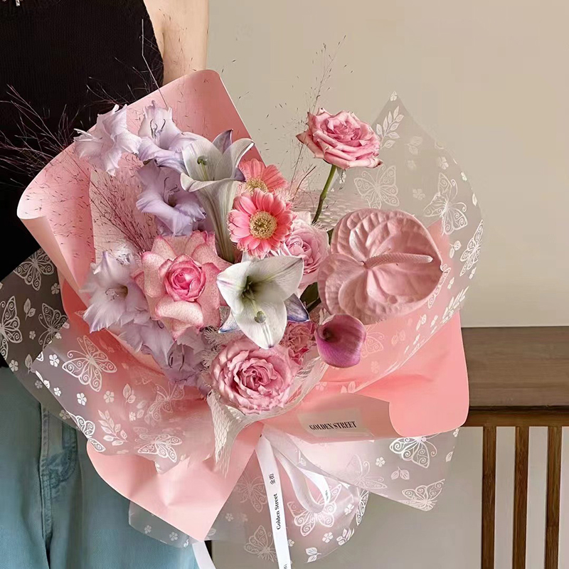 MYHC-07 Magagandang Butterfly Lines, Transparent Flower Packaging Film