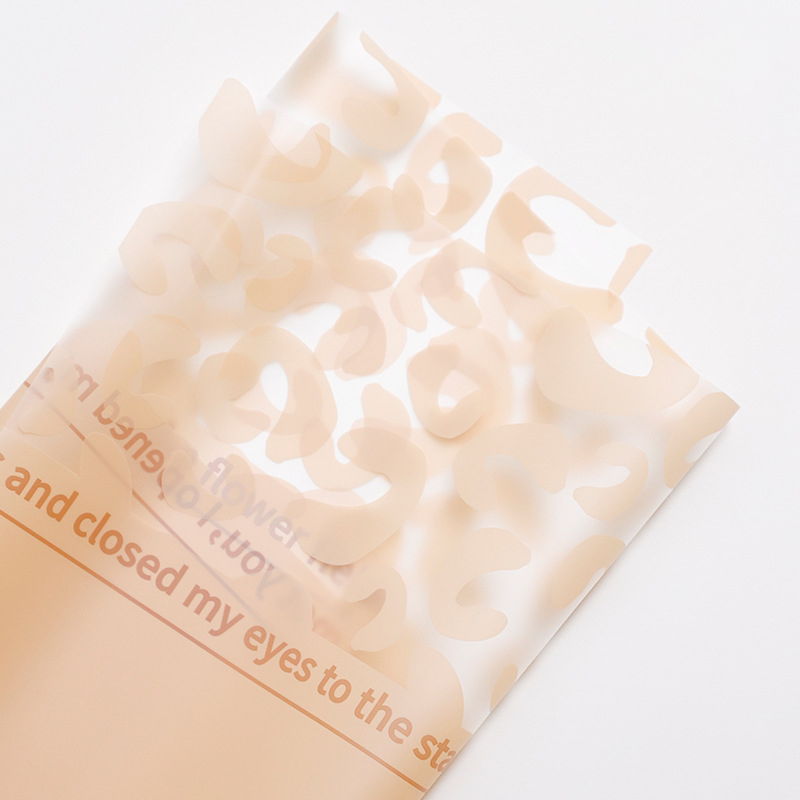MYHC-08 Leopard Print Edges Massage Film Plastic Flower Packaging Film