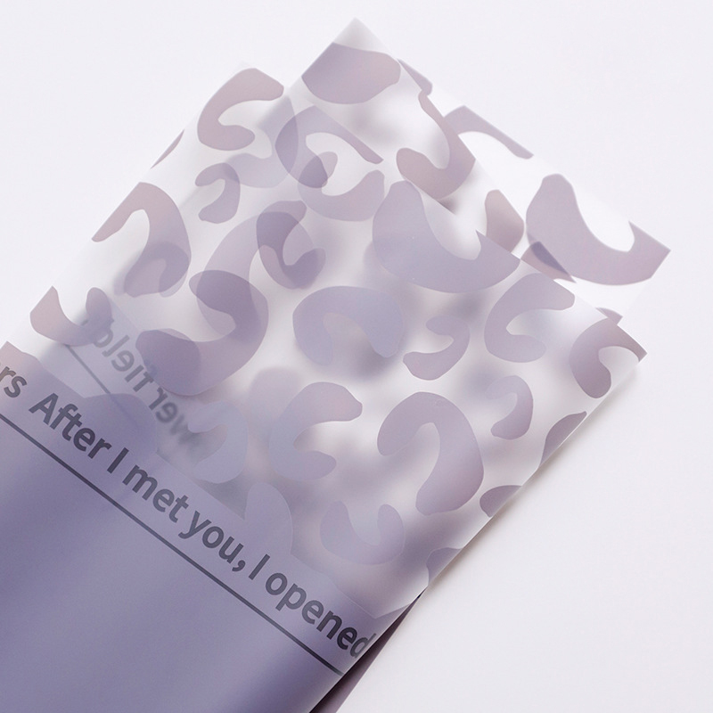 MYHC-08 Leopard Print Edges Massage Film Plastic Flower Packaging Film