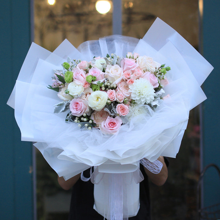 MYHC-09 Puffy Skirt 57×57cm (±2cm) Solid Color Flower Packaging Film