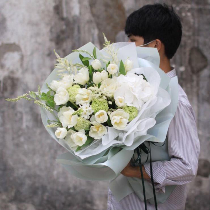 MYHC-09 Puffy Skirt 57×57cm (±2cm) Solid Color Flower Packaging Film