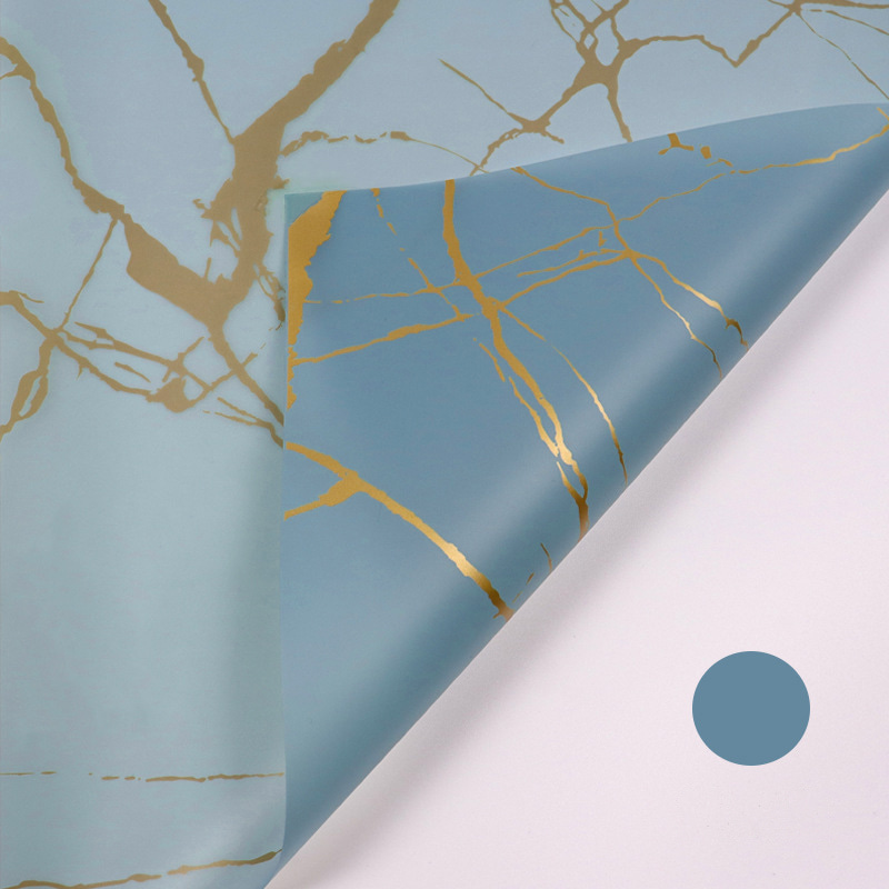 MYHC-13 Golden Marble Pattern Plastic Flower Wrapping Paper