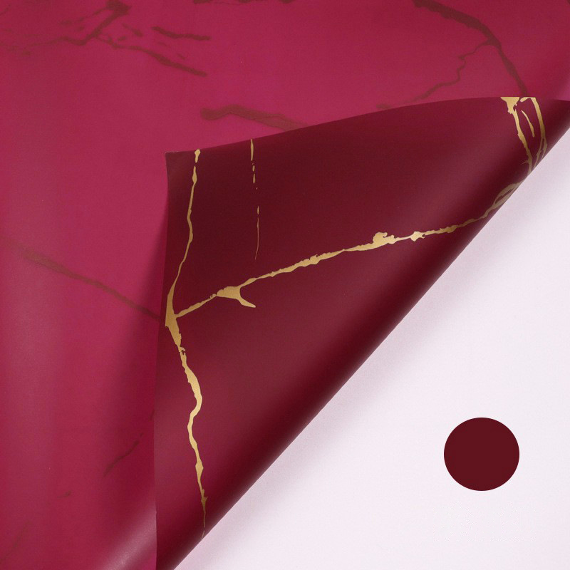MYHC-13 Golden Marble Pattern Plastic Flower Wrapping Paper