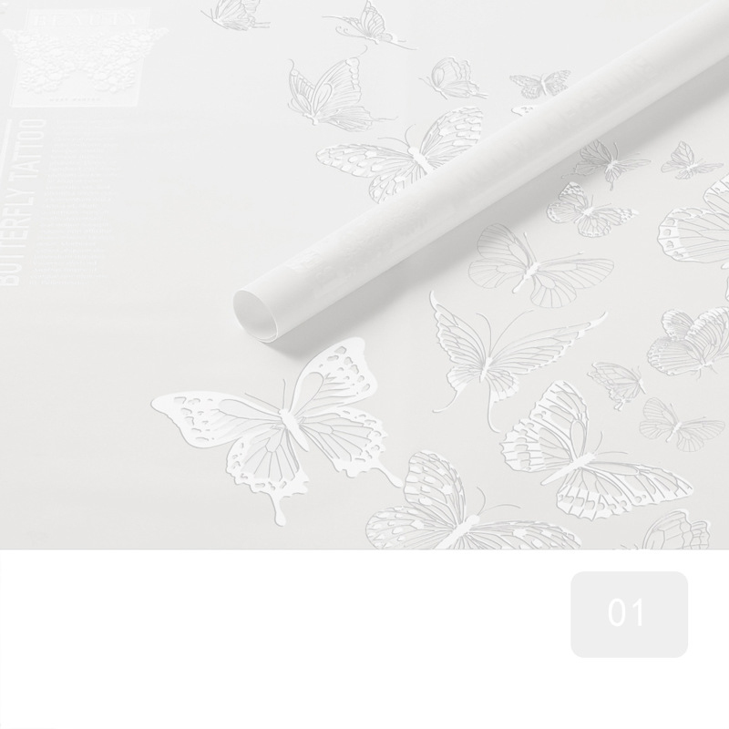 MYHC-14 Butterfly Pattern Opaque Matte Flower Wrapping Paper