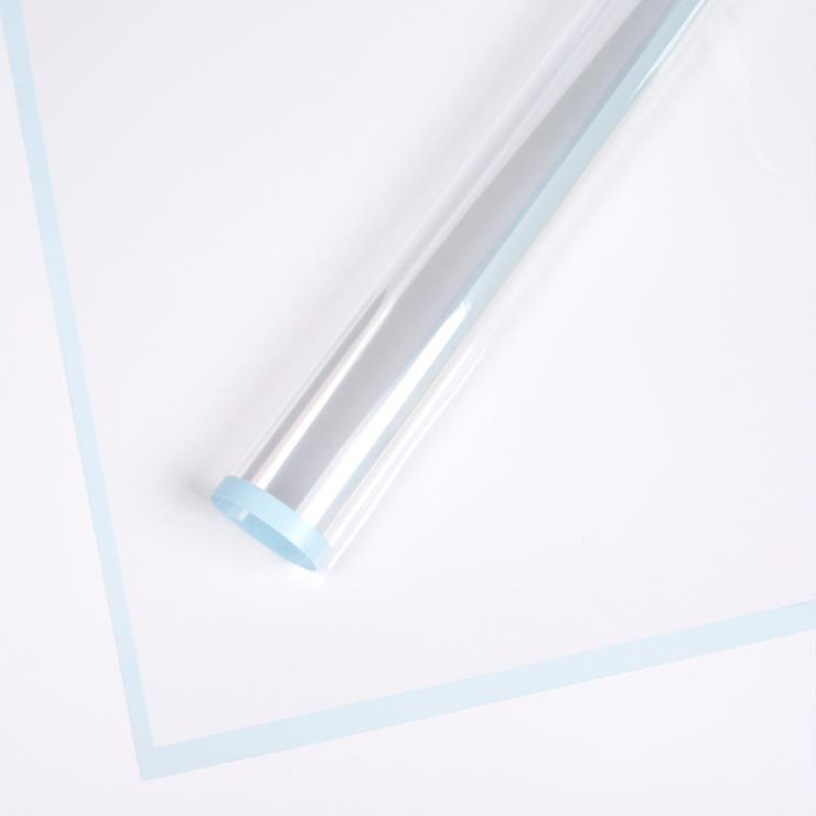 MYHC-15 Transparent Monochrome Edge Plastic Flower Wrapping Paper
