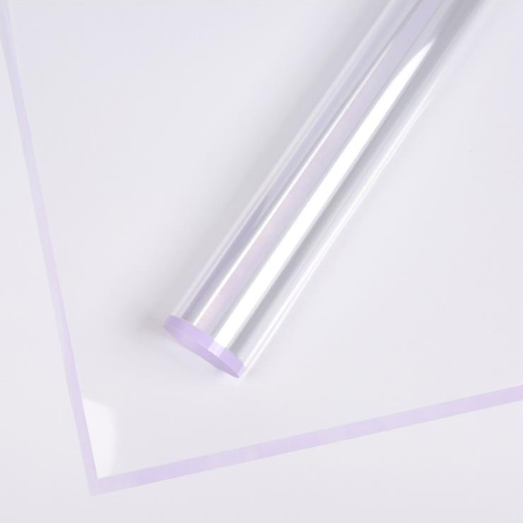 MYHC-15 Transparent Monochrome Edge Plastic Flower Wrapping Paper