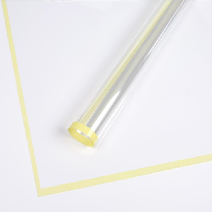 MYHC-15 Transparent Monochrome Edge Plastic Flower Wrapping Paper