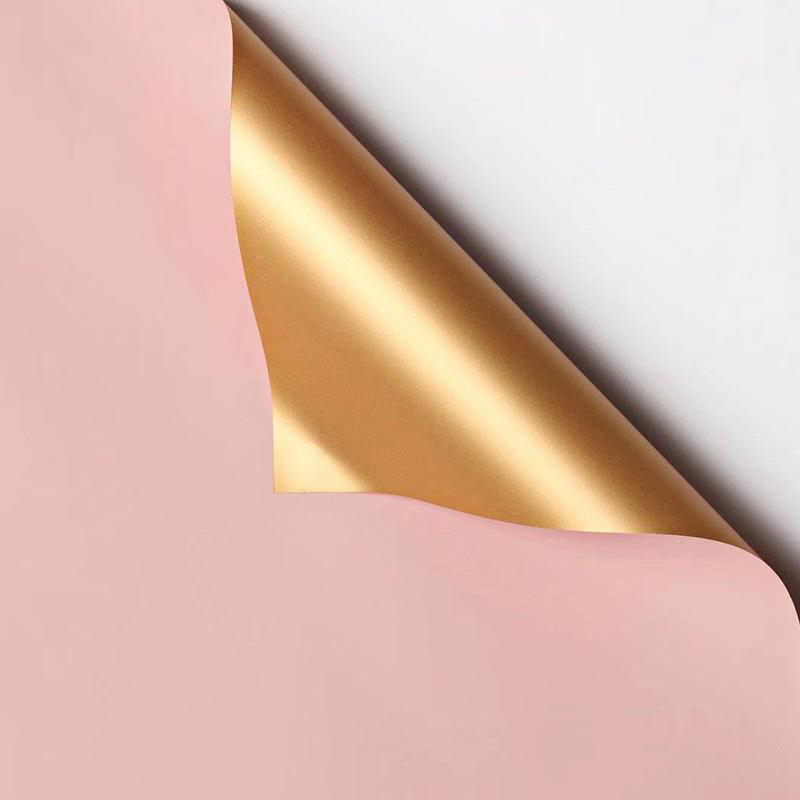 MYHC-17 Single-Sided Flash Gold, Double-Sided Double-Color, Pearlescent Film Flower Wrapping Paper