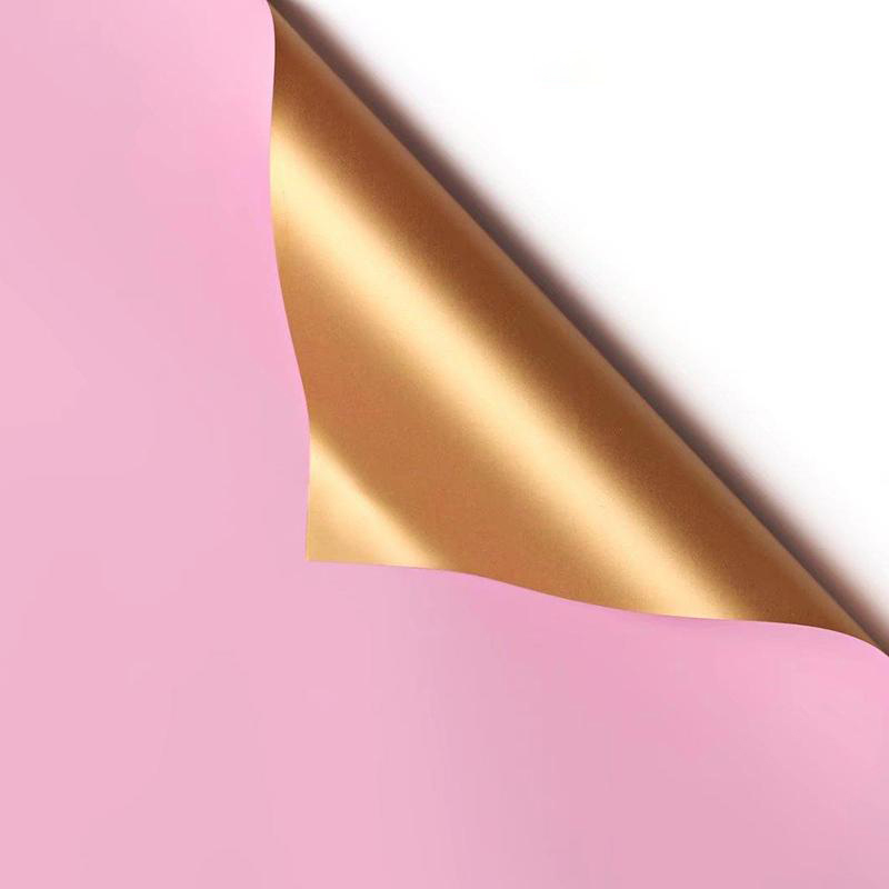 MYHC-17 Single-Sided Flash Gold, Double-Sided Double-Color, Pearlescent Film Flower Wrapping Paper