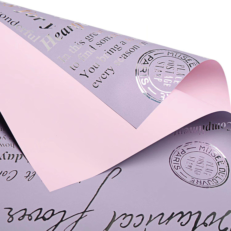 MYHC-19 Single-Sided Pattern Aluminum-Plated Cowhide Flower Packaging Film