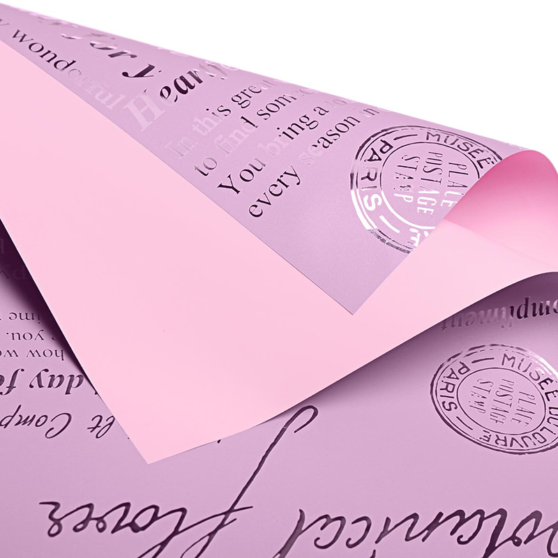 MYHC-19 Single-Sided Pattern Aluminum-Plated Cowhide Flower Packaging Film