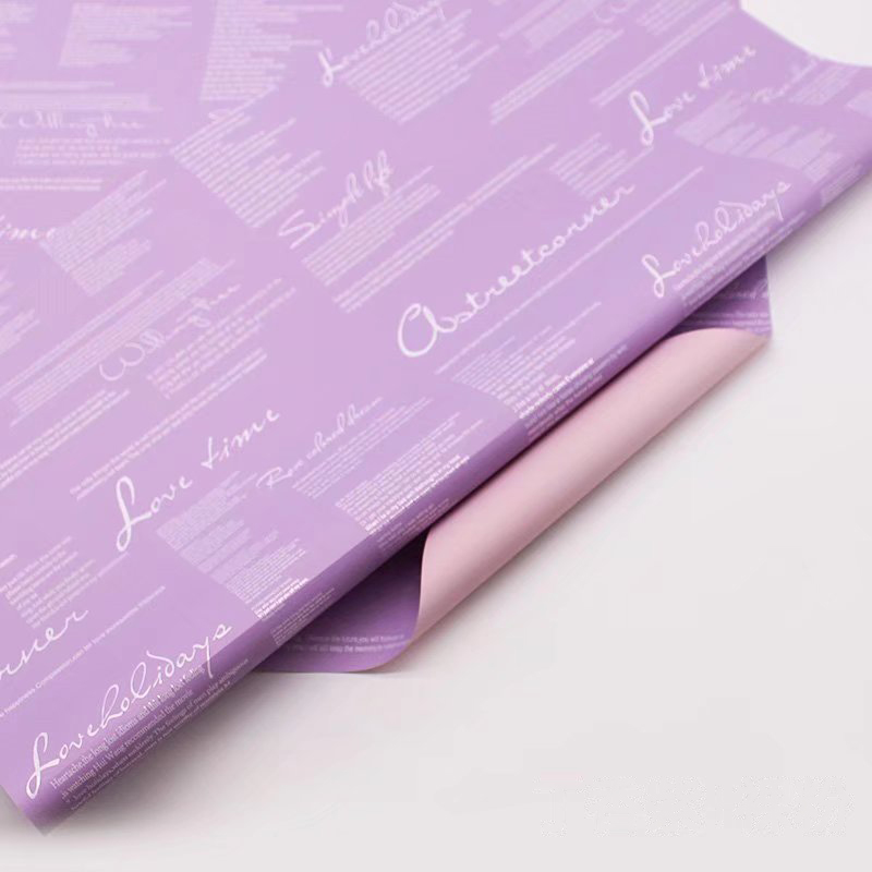 MYHC-20 English Dekorasyon Ouya Paper Pearl Film Flower Wrapping Paper