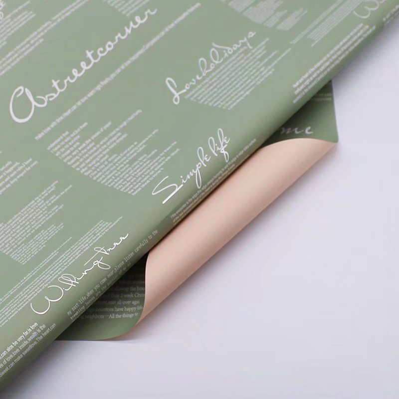 MYHC-20 English Dekorasyon Ouya Paper Pearl Film Flower Wrapping Paper