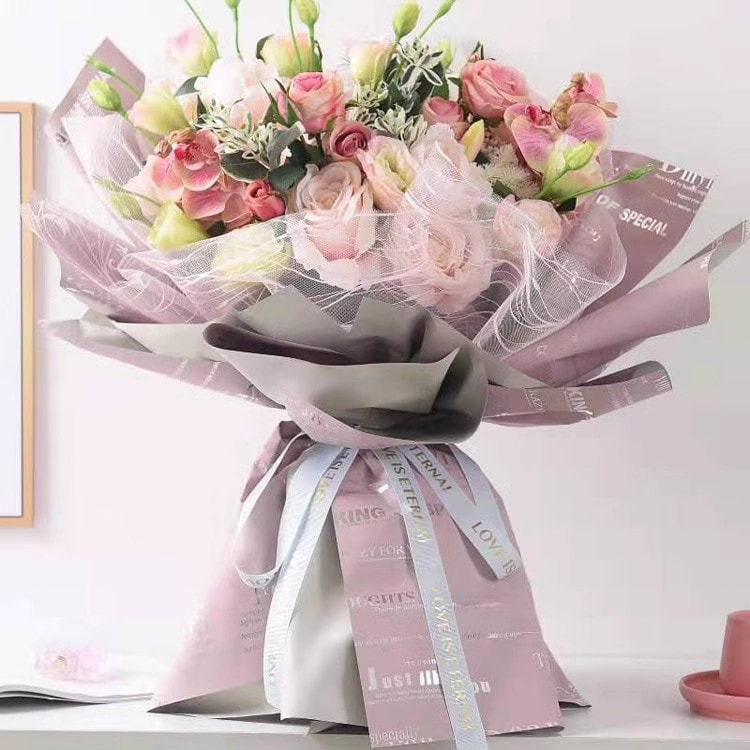 MYHC-20 English Dekorasyon Ouya Paper Pearl Film Flower Wrapping Paper