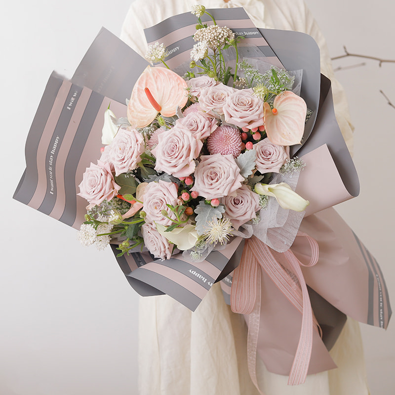 MYHC-22 57×57cm (±2cm) Single-Sided Edge Pahalang na Pearlescent Film na Papel na Pambalot ng Bulaklak