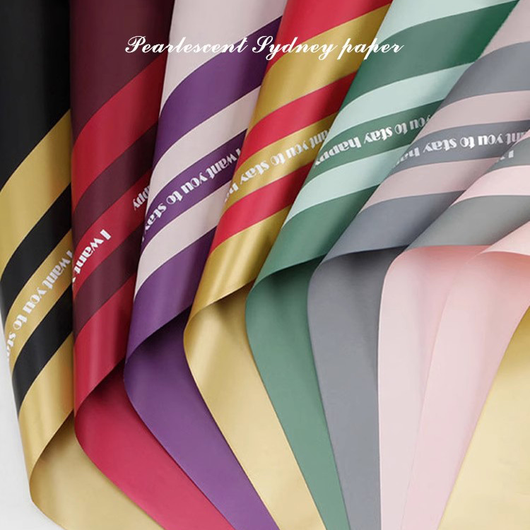 MYHC-22 57×57cm (±2cm) Single-Sided Edge Pahalang na Pearlescent Film na Papel na Pambalot ng Bulaklak