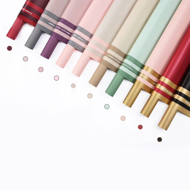 MYHC-22 57×57cm (±2cm) Single-Sided Edge Pahalang na Pearlescent Film na Papel na Pambalot ng Bulaklak