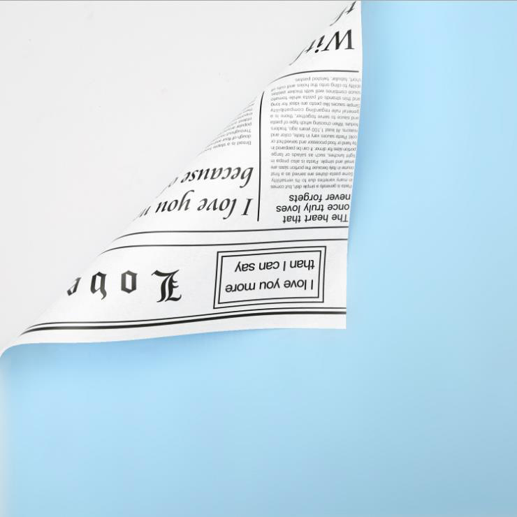 MYHC-23 Single-Sided Newspaper Style, Double-Sided At Double-Color Cowhide Flower Packaging Film