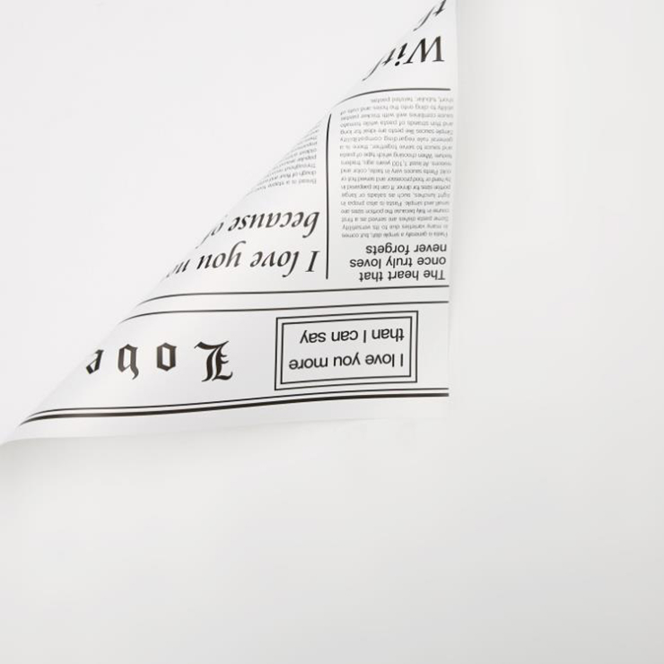 MYHC-23 Single-Sided Newspaper Style, Double-Sided At Double-Color Cowhide Flower Packaging Film