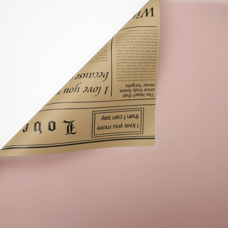 MYHC-23 Single-Sided Newspaper Style, Double-Sided At Double-Color Cowhide Flower Packaging Film