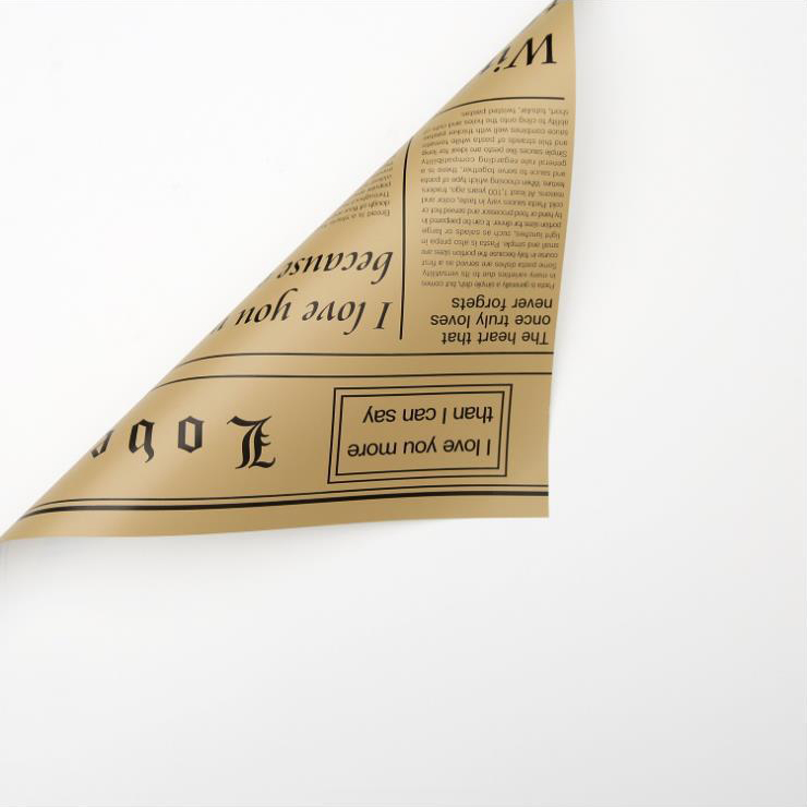 MYHC-23 Single-Sided Newspaper Style, Double-Sided At Double-Color Cowhide Flower Packaging Film