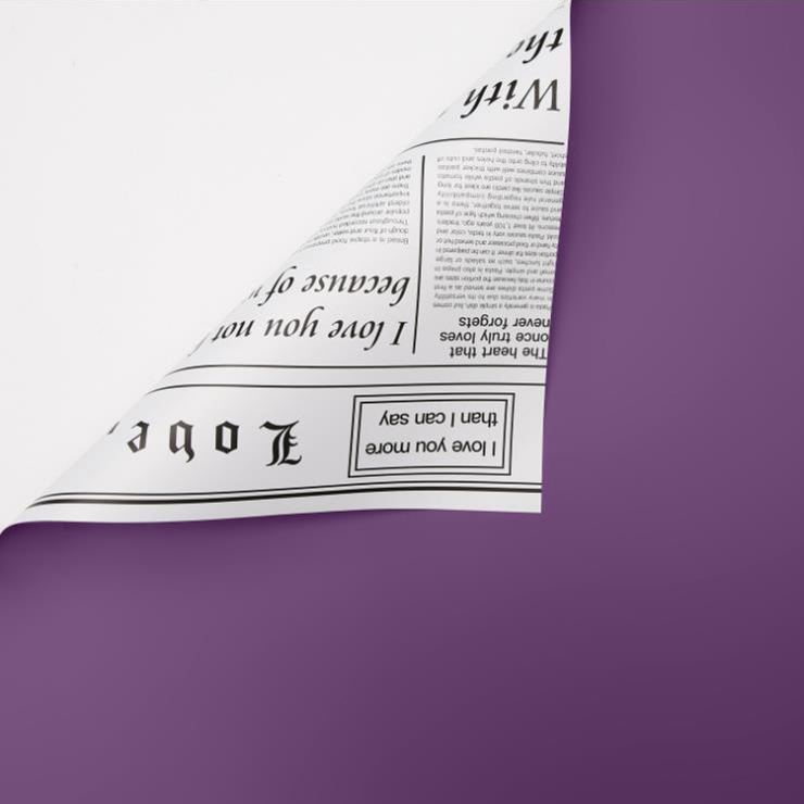 MYHC-23 Single-Sided Newspaper Style, Double-Sided At Double-Color Cowhide Flower Packaging Film