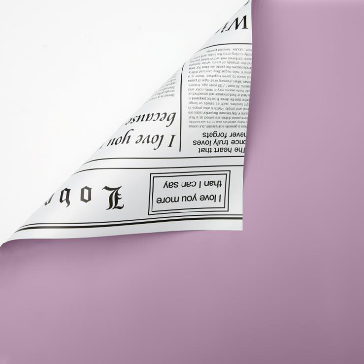 MYHC-23 Single-Sided Newspaper Style, Double-Sided At Double-Color Cowhide Flower Packaging Film