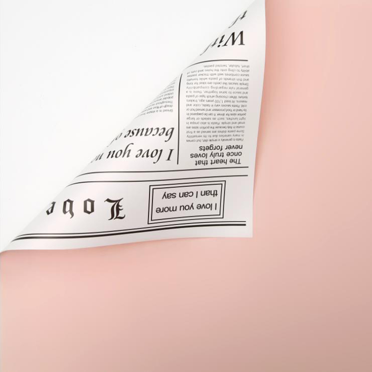 MYHC-23 Single-Sided Newspaper Style, Double-Sided At Double-Color Cowhide Flower Packaging Film