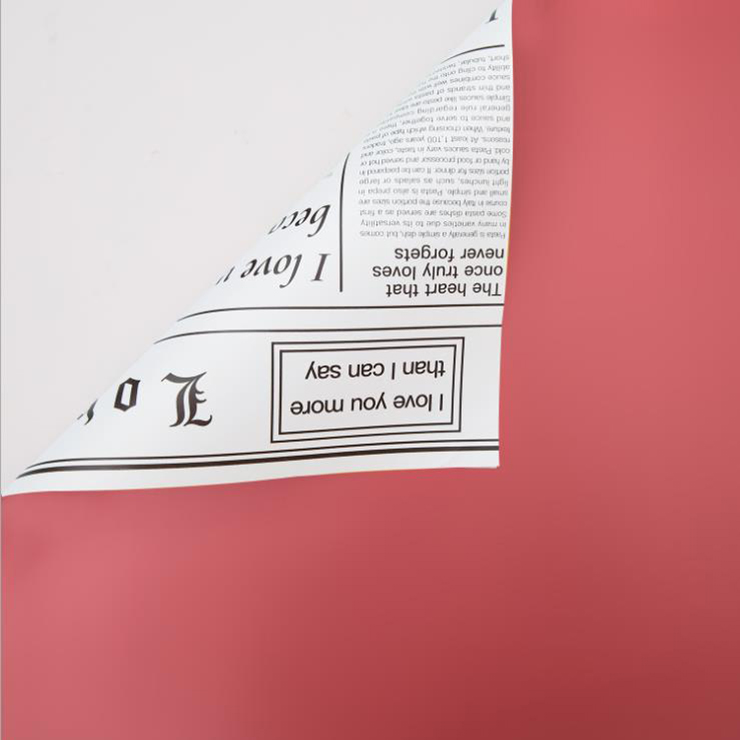 MYHC-23 Single-Sided Newspaper Style, Double-Sided At Double-Color Cowhide Flower Packaging Film