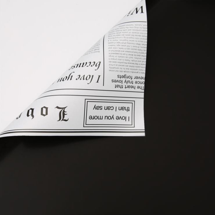 MYHC-23 Single-Sided Newspaper Style, Double-Sided At Double-Color Cowhide Flower Packaging Film