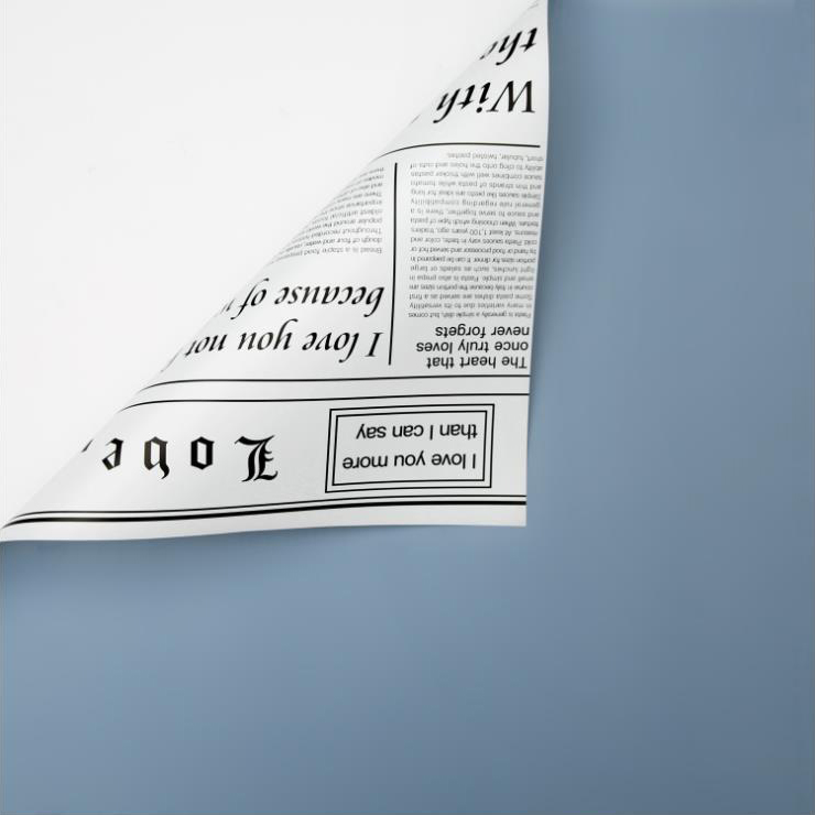 MYHC-23 Single-Sided Newspaper Style, Double-Sided At Double-Color Cowhide Flower Packaging Film