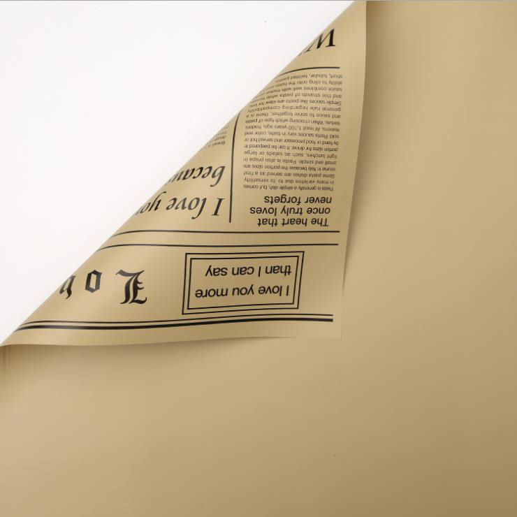 MYHC-23 Single-Sided Newspaper Style, Double-Sided At Double-Color Cowhide Flower Packaging Film