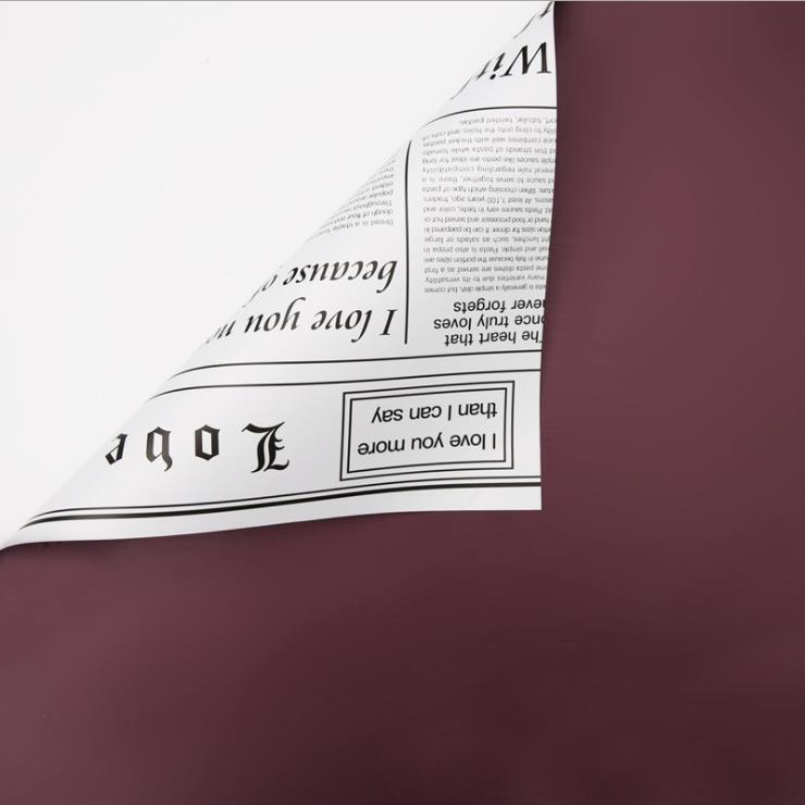 MYHC-23 Single-Sided Newspaper Style, Double-Sided At Double-Color Cowhide Flower Packaging Film