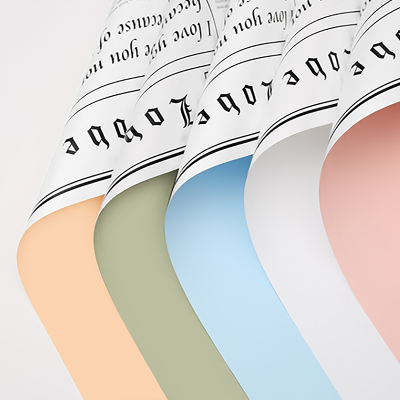 MYHC-23 Single-Sided Newspaper Style, Double-Sided At Double-Color Cowhide Flower Packaging Film