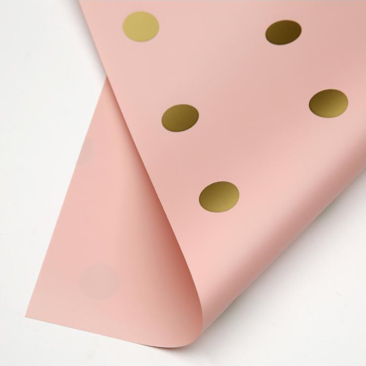 MYHC-24 Single-Sided Polka Dot Cotton Flower Wrapping Paper