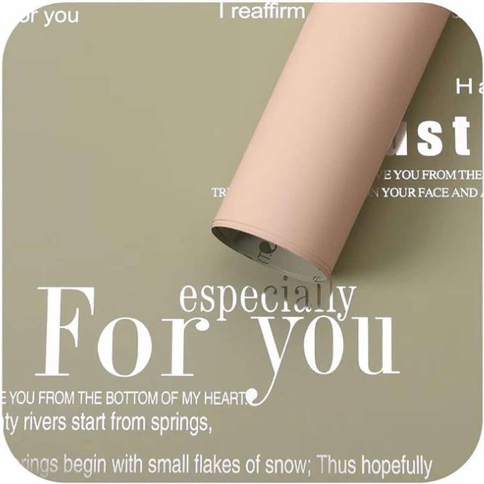 MYHC-25 Single-Side Reflective English Printing, Pearlescent Film, Cowhide Flower Packaging Film