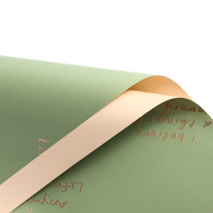 MYHC-26 Single-Sided Gold-Stitched English Dekorasyon na Cowhide Flower Wrapping Paper