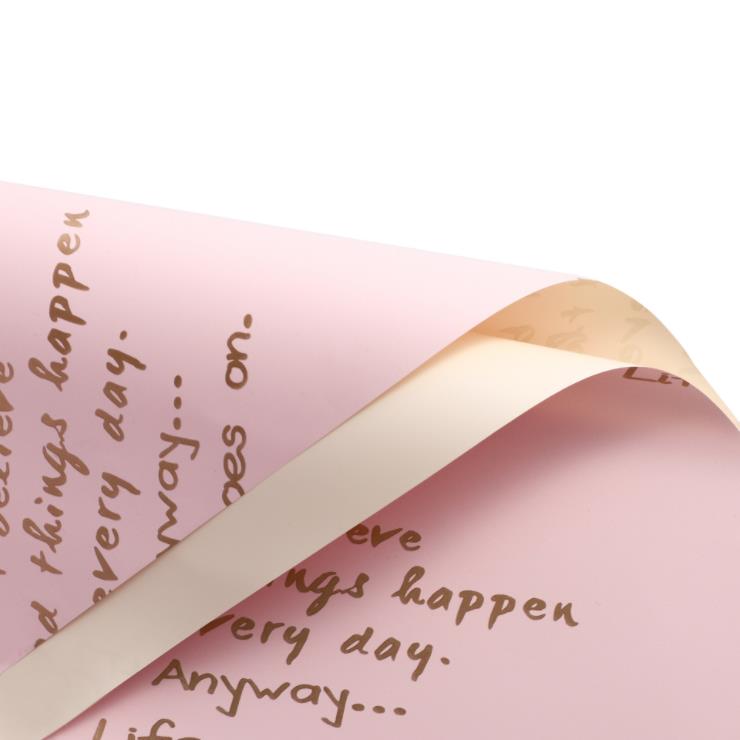 MYHC-26 Single-Sided Gold-Stitched English Dekorasyon na Cowhide Flower Wrapping Paper