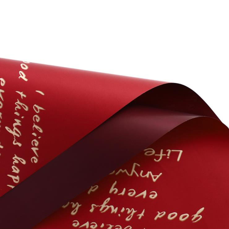 MYHC-26 Single-Sided Gold-Stitched English Dekorasyon na Cowhide Flower Wrapping Paper