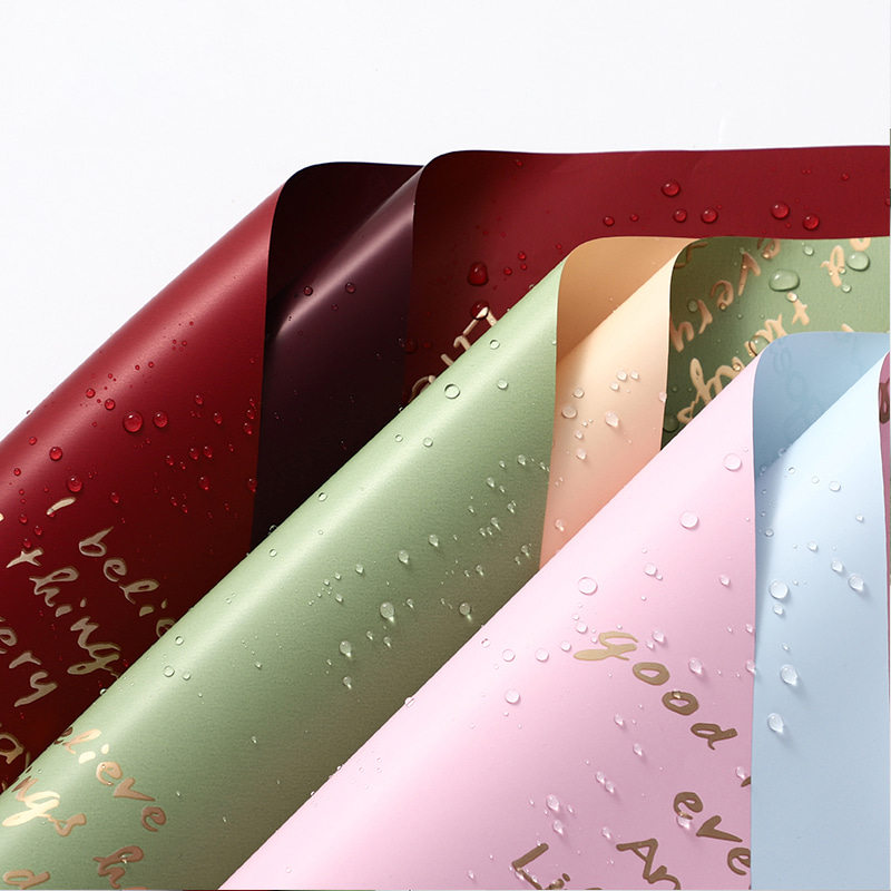 MYHC-26 Single-Sided Gold-Stitched English Dekorasyon na Cowhide Flower Wrapping Paper