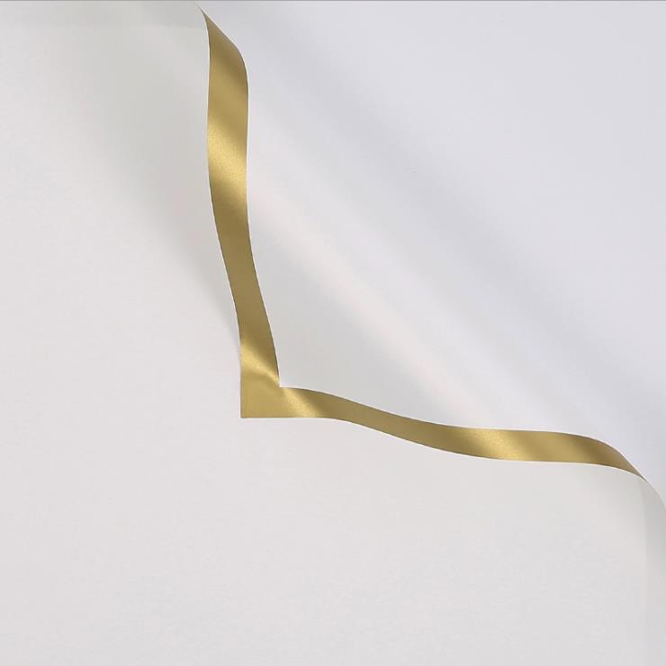 MYHC-27 Gold Edge Solid Pearlescent Film na Pambalot ng Bulaklak
