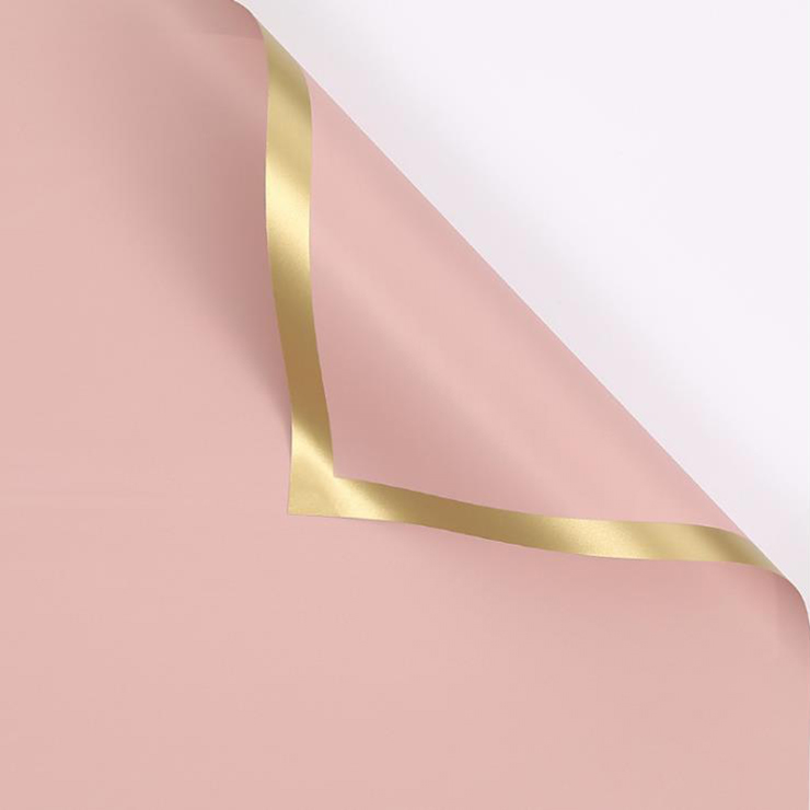 MYHC-27 Gold Edge Solid Pearlescent Film na Pambalot ng Bulaklak