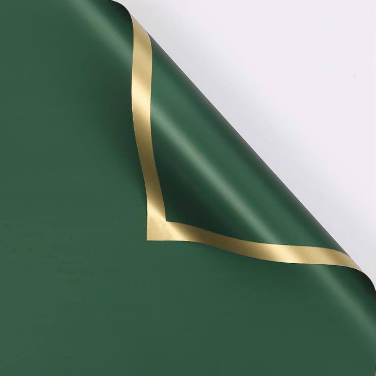 MYHC-27 Gold Edge Solid Pearlescent Film na Pambalot ng Bulaklak