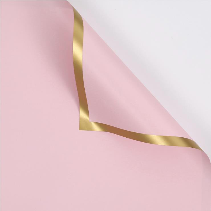 MYHC-27 Gold Edge Solid Pearlescent Film na Pambalot ng Bulaklak