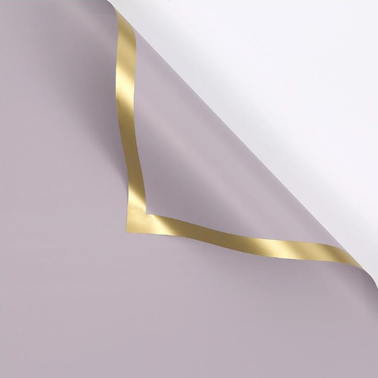 MYHC-27 Gold Edge Solid Pearlescent Film na Pambalot ng Bulaklak