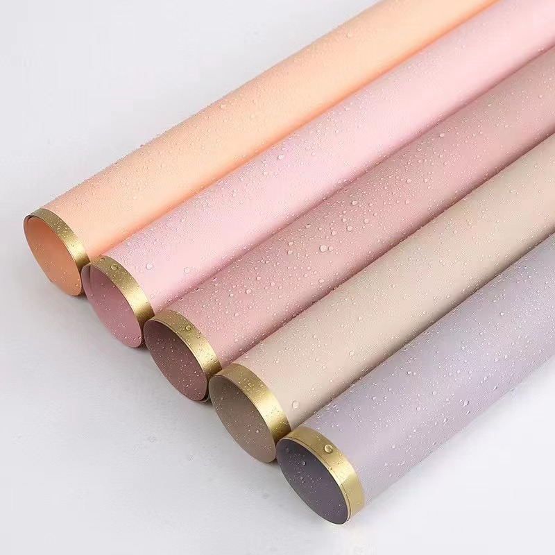 MYHC-27 Gold Edge Solid Pearlescent Film na Pambalot ng Bulaklak