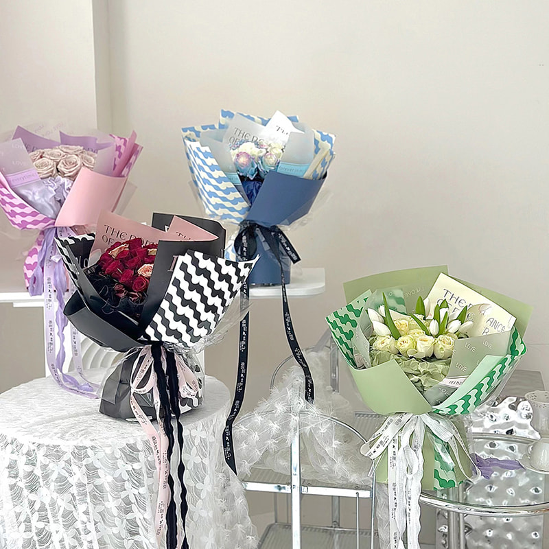 MYHC-35 BOPP Wavy Pattern Waterproof Flower Wrapping Paper