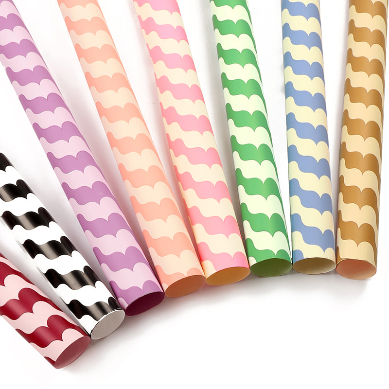 MYHC-35 BOPP Wavy Pattern Waterproof Flower Wrapping Paper
