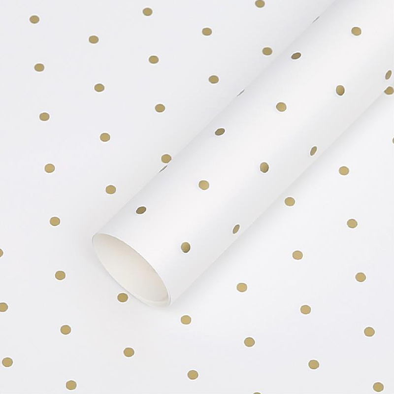 MYHC-37 Monochrome Dot Cotton Flower Wrapping Paper